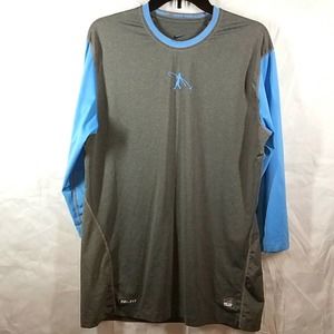 Nike Pro Combat Quarter Sleeve Dri-Fit Baseball Shirt